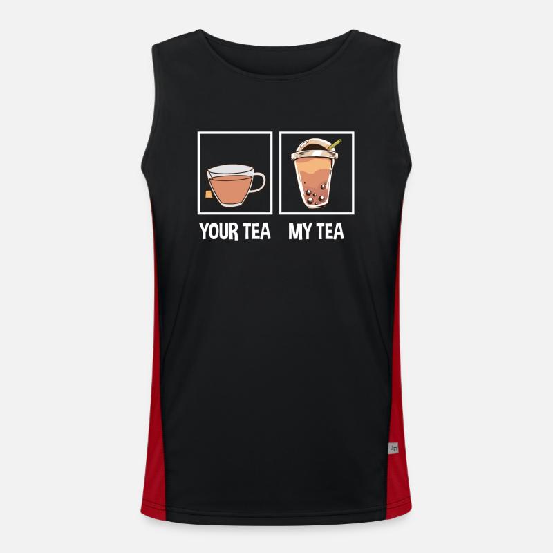 Bubble Tea Funktionelles Kontrast-Tank Top für Männer 