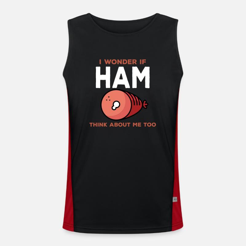 Cool design for ham lovers Men's Functional Contrast Tank Top 