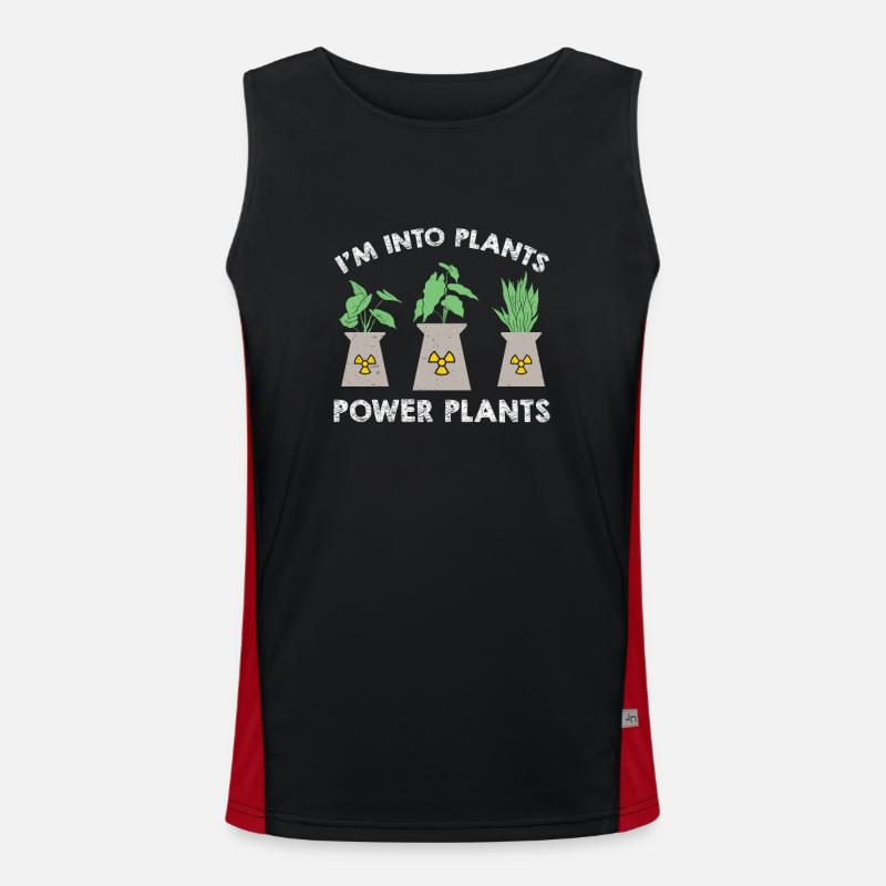 Nuclear engineer in plants, power plants, funny Men's Functional Contrast Tank Top 