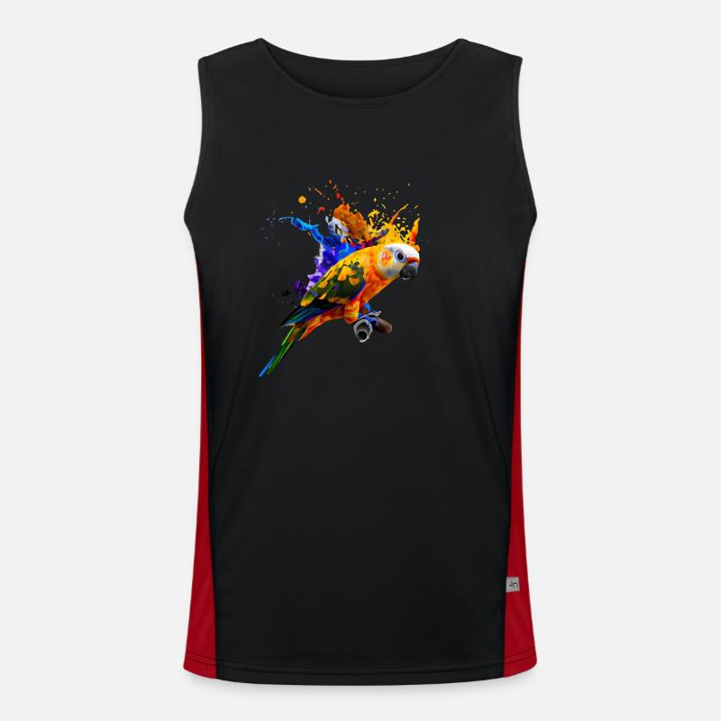 Perroquet - Explosion de couleur Débardeur respirant contrasté Homme 