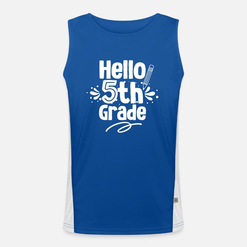Hello 5th grade fifth graders 5 grade fifth Men's Functional Contrast Tank Top 
