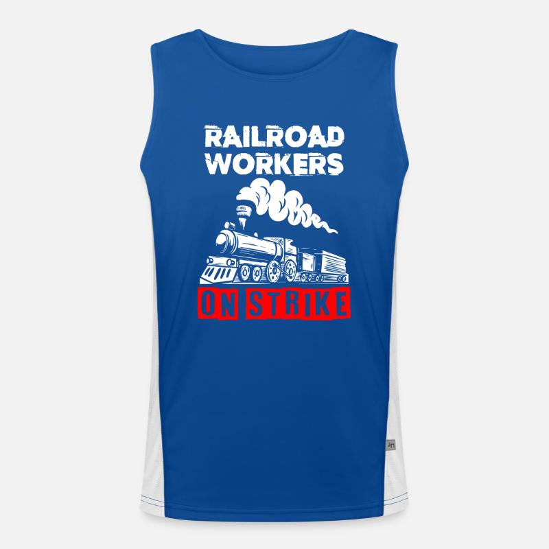 Eisenbahnleiter, Eisenbahn Railfan Funktionelles Kontrast-Tank Top für Männer 