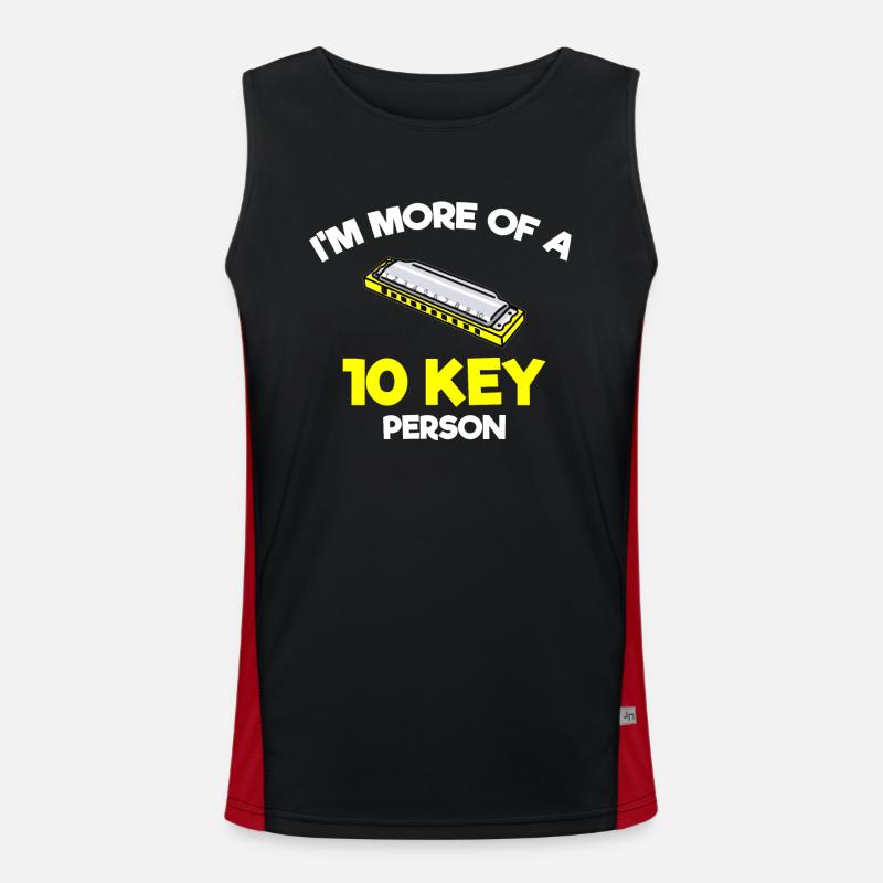 Harmonica player, Harmonica music Men's Functional Contrast Tank Top 