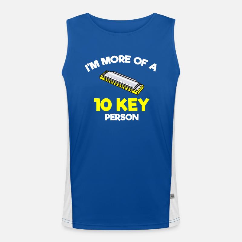 Harmonica player, Harmonica music Men's Functional Contrast Tank Top 