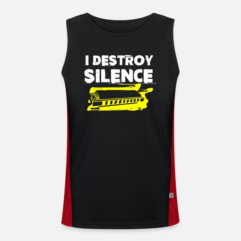 Harmonica player, Harmonica music Men's Functional Contrast Tank Top 