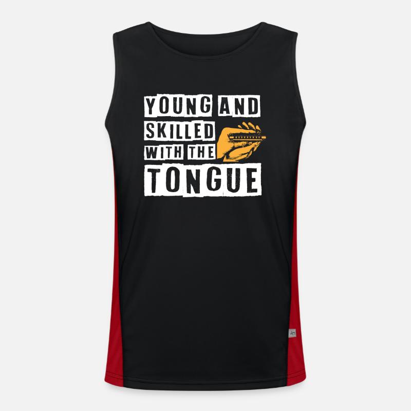 Harmonica player, Harmonica music Men's Functional Contrast Tank Top 