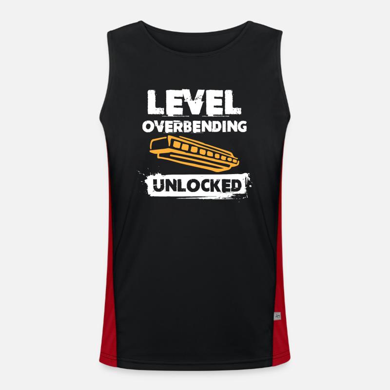 Harmonica player, Harmonica music Men's Functional Contrast Tank Top 