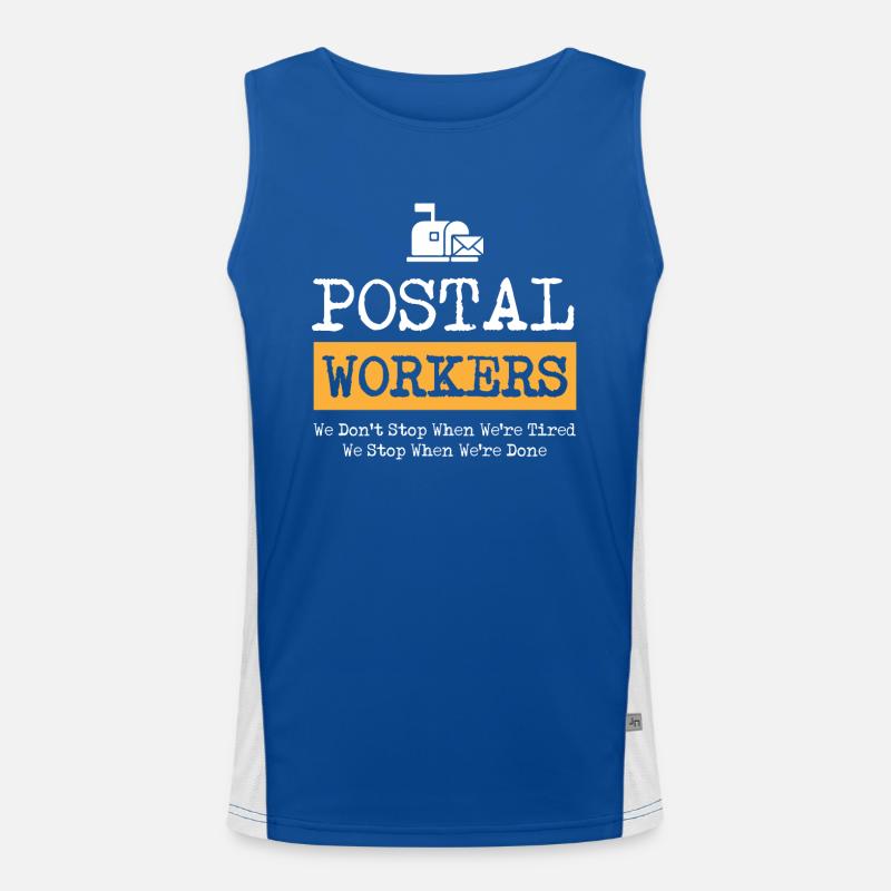 Postal worker, postal worker, postman Men's Functional Contrast Tank Top 