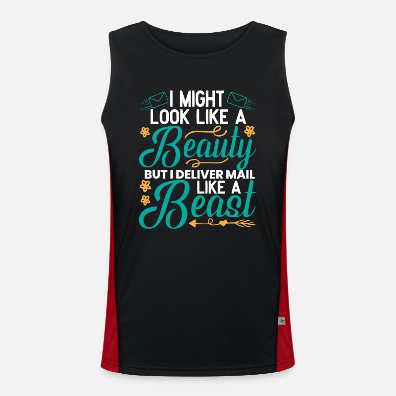 Postangestellter, Postangestellter, Postbote Funktionelles Kontrast-Tank Top für Männer 