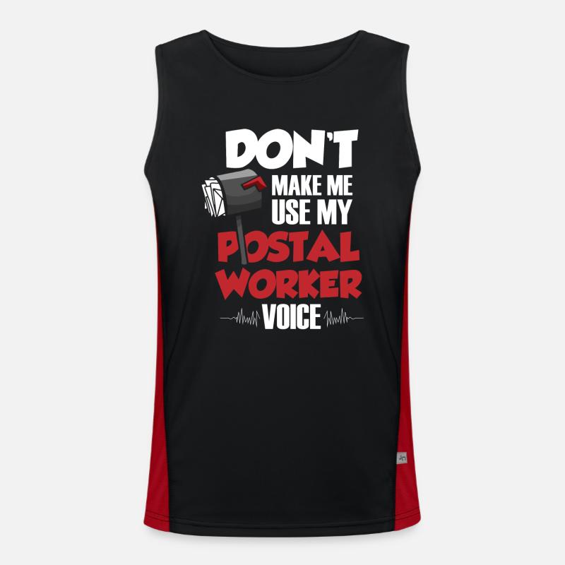 Postangestellter, Postangestellter, Postbote Funktionelles Kontrast-Tank Top für Männer 