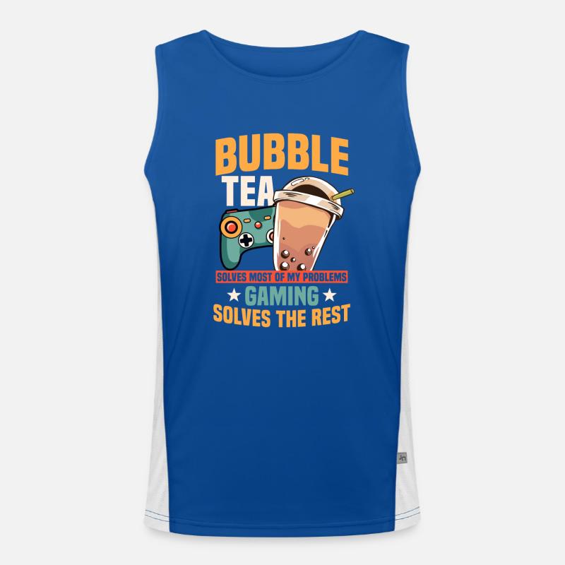 Bubble Tea and Gaming Men's Functional Contrast Tank Top 