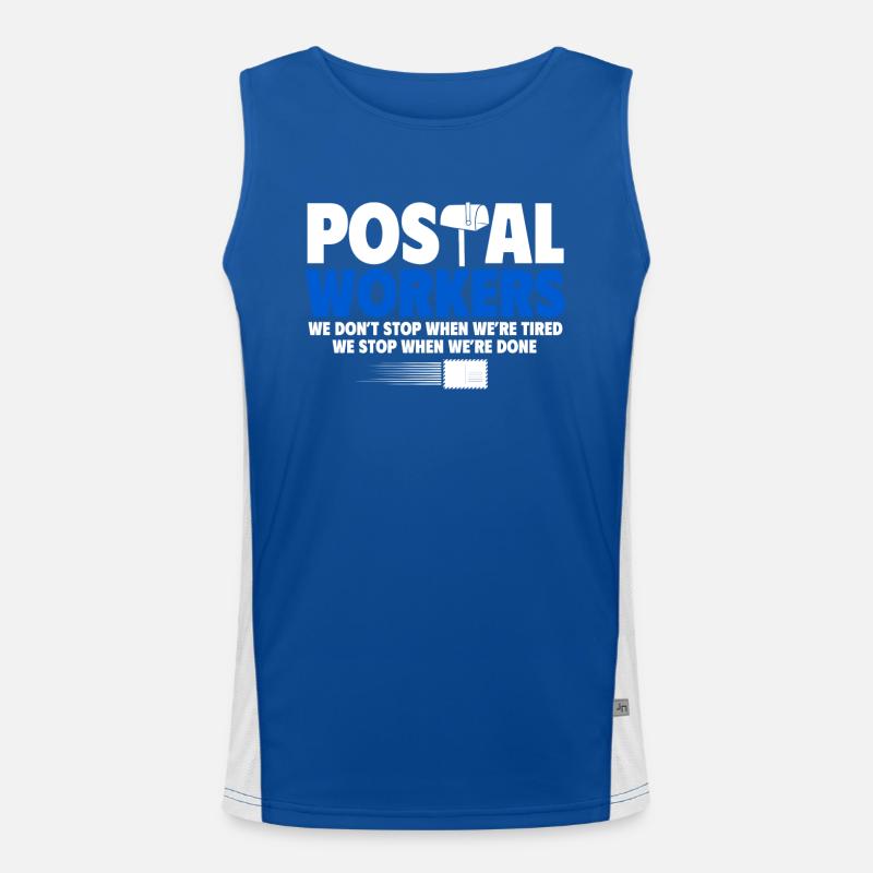 Post worker, post man Men's Functional Contrast Tank Top 