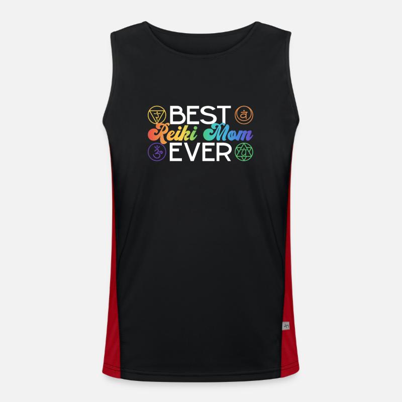 Mutter Reiki Meisterin Mutter - Men's Functional Contrast Tank Top  - black/red