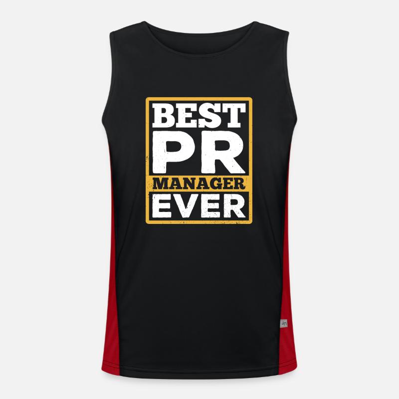 Bester Pr Manager Überhaupt Public Relations Beruf Funktionelles Kontrast-Tank Top für Männer 