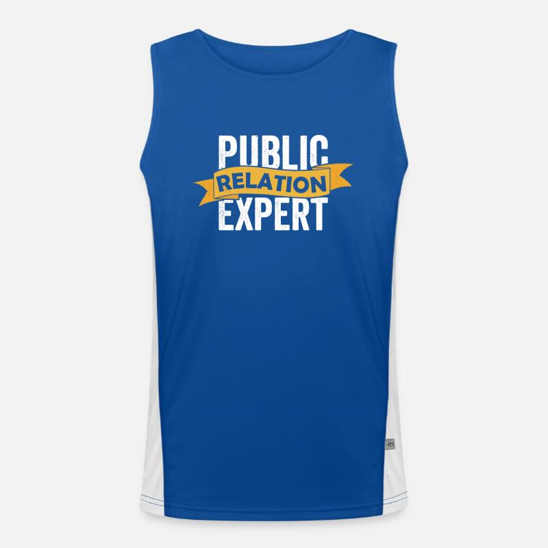 Public Relation Experte Beruf Public Relations PR Funktionelles Kontrast-Tank Top für Männer 