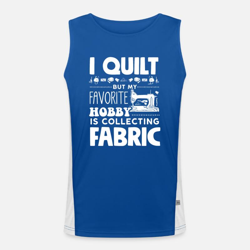 Quilting, knitting, sewing, quilting Men's Functional Contrast Tank Top 