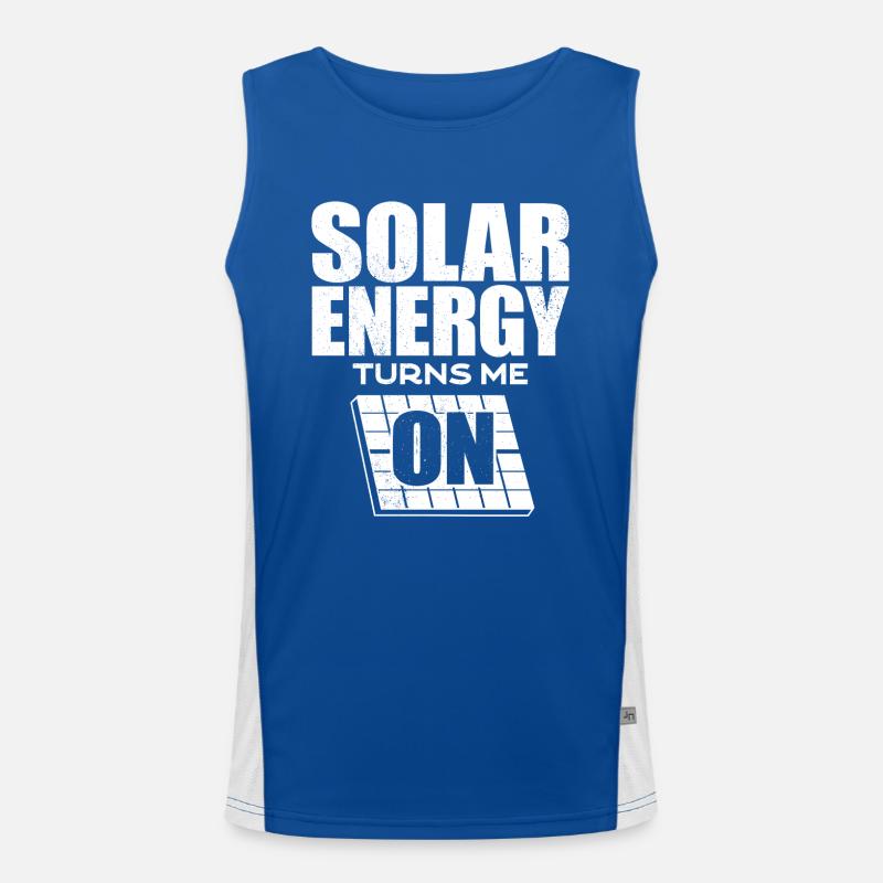 Solar Energy, Renewable Energy Men's Functional Contrast Tank Top 