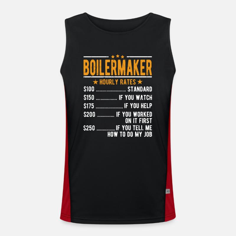 Boilermaker hourly wage Men's Functional Contrast Tank Top 