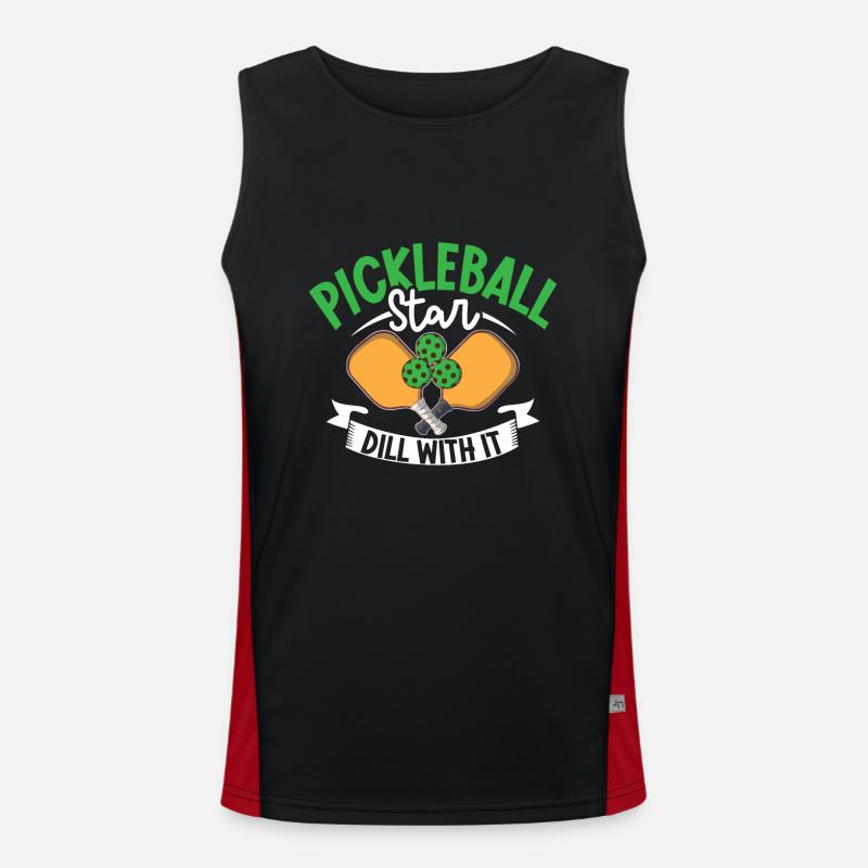 Pickleball Player Pickleball Paddle Pickleball Funktionelles Kontrast-Tank Top für Männer 
