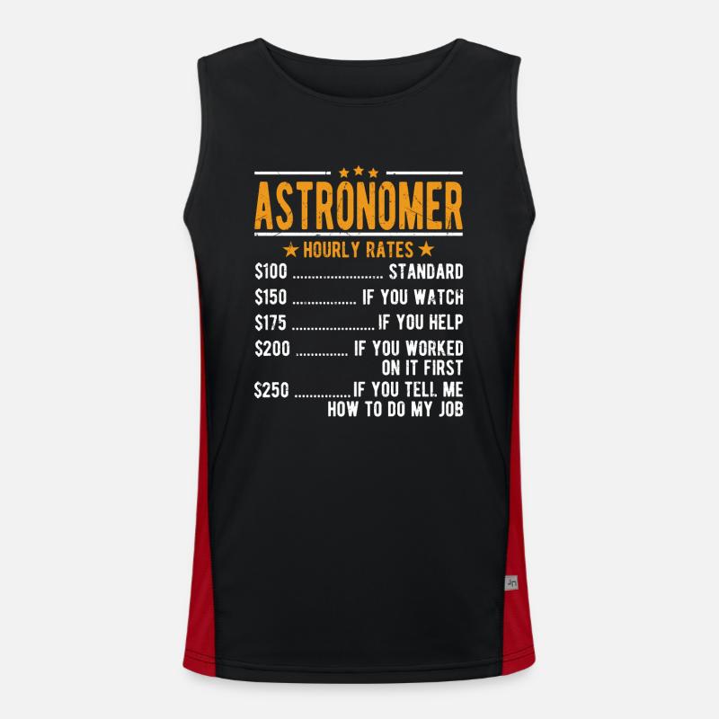 Astronomer hourly wage Men's Functional Contrast Tank Top 