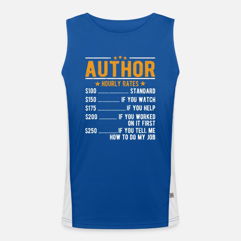 Author hourly wage Men's Functional Contrast Tank Top 