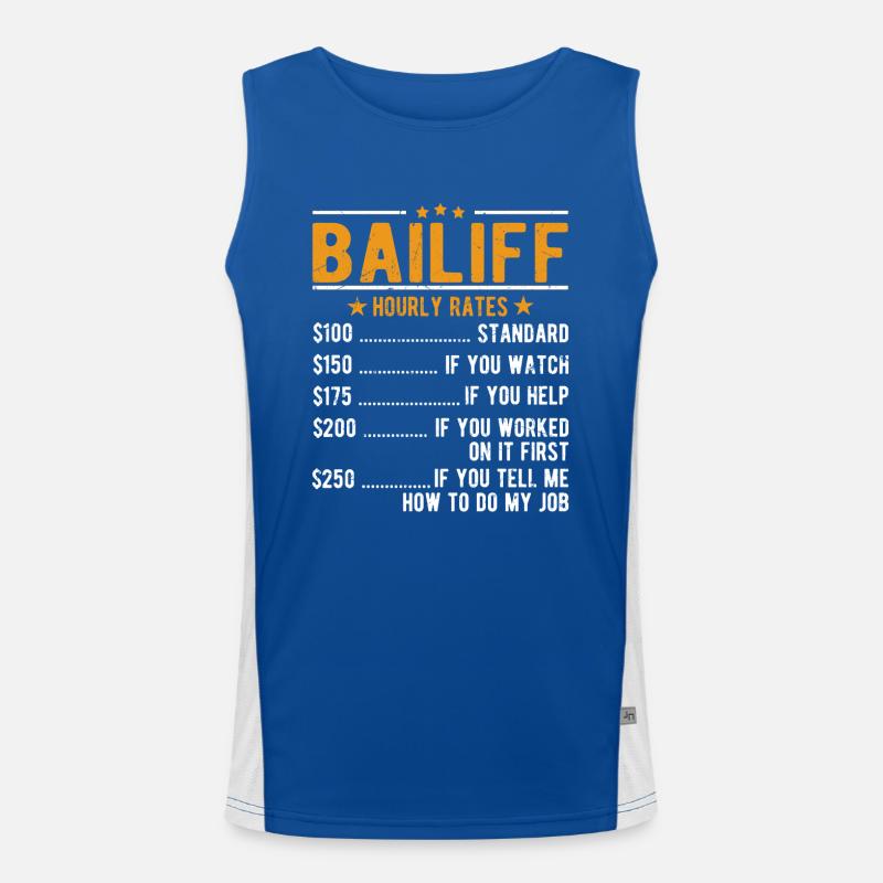 Bailiff Hourly wage Men's Functional Contrast Tank Top 
