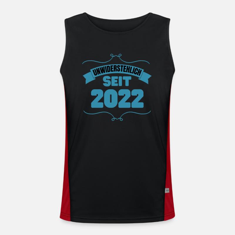 1. Geburtstag Geschenk Unwiderstehlich seit 2022 Funktionelles Kontrast-Tank Top für Männer 
