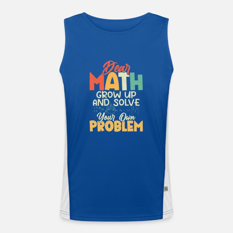 Dear Math, Grow Up Education School Funktionelles Kontrast-Tank Top für Männer 