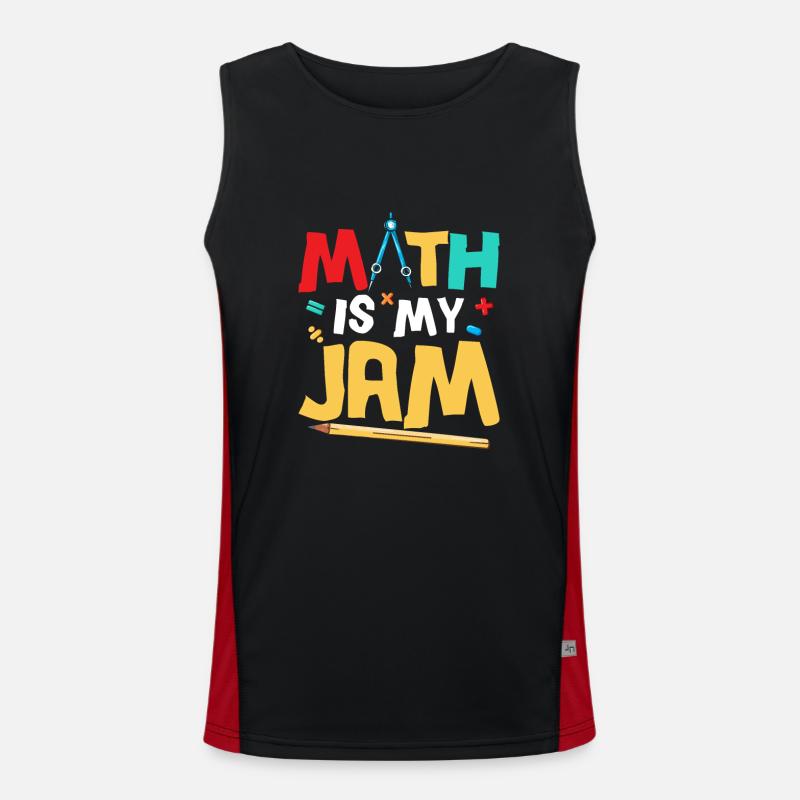 Math Is My Jam Education Math Teacher Funktionelles Kontrast-Tank Top für Männer 