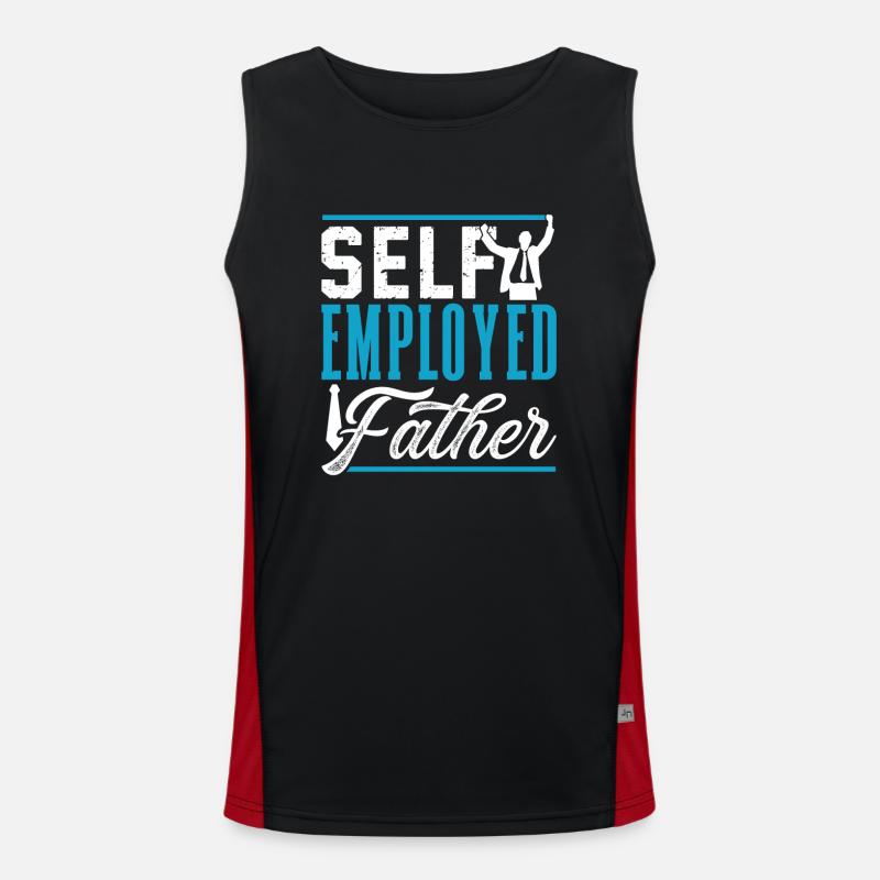Self-employed father Self-employed Freelancer Men's Functional Contrast Tank Top 