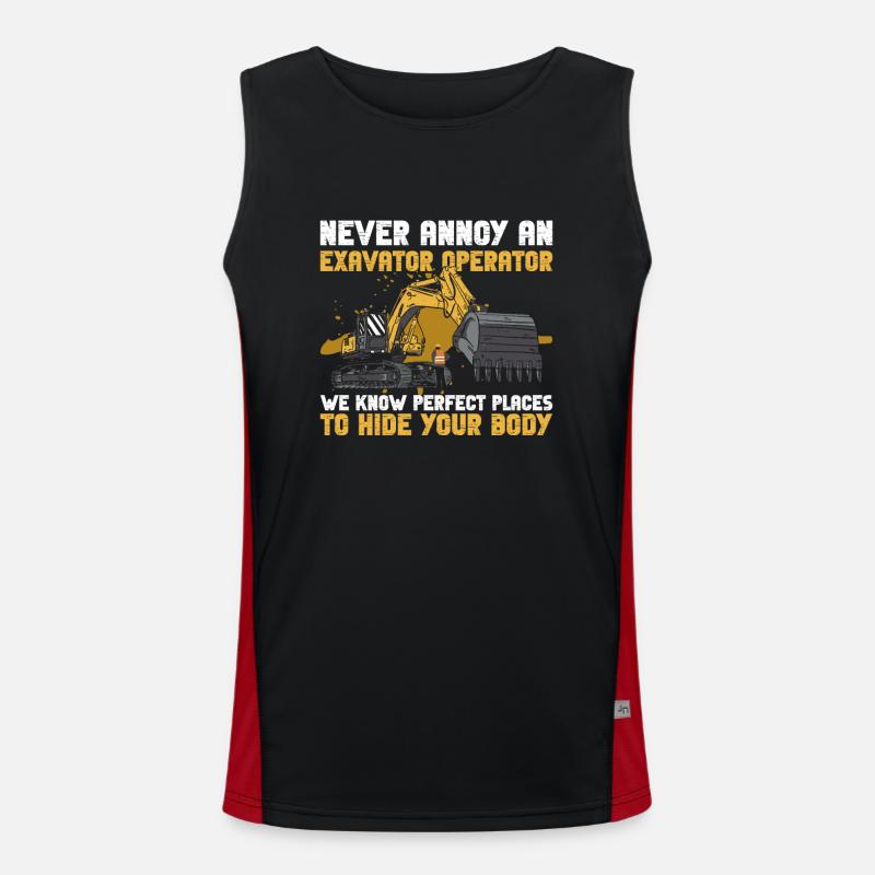 Bagger Baggerführer Baggerfahrer Débardeur respirant contrasté Homme 