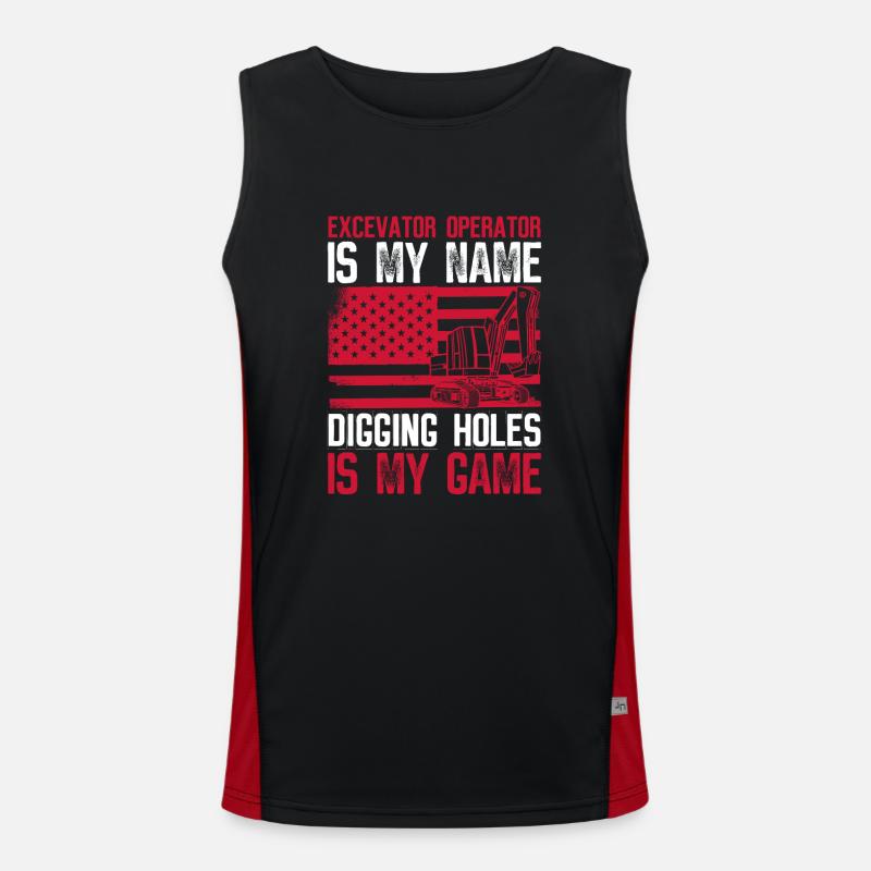 Baggerführer Bagger Baggerfahrer Débardeur respirant contrasté Homme 