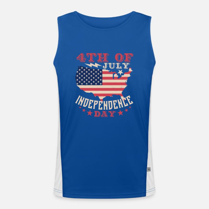 4. JULI UNABHÄNGIGKEITSTAG USA Funktionelles Kontrast-Tank Top für Männer 