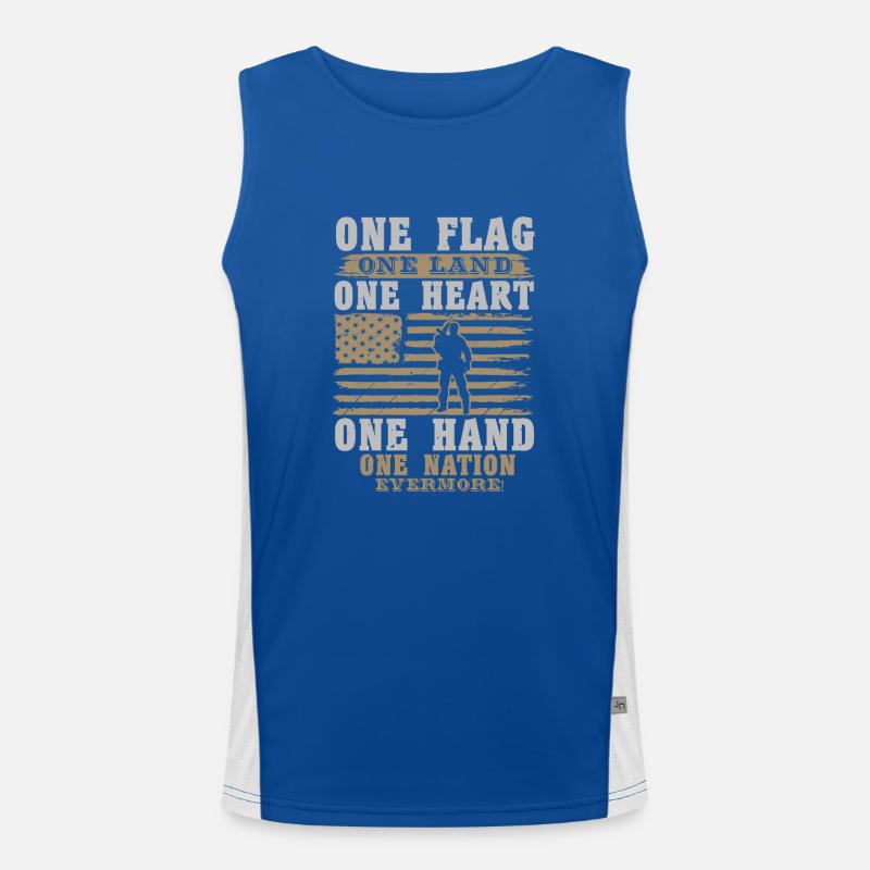 EIN LAND EIN HERZ EINE HAND EINE NATION IMMERMORE Funktionelles Kontrast-Tank Top für Männer 