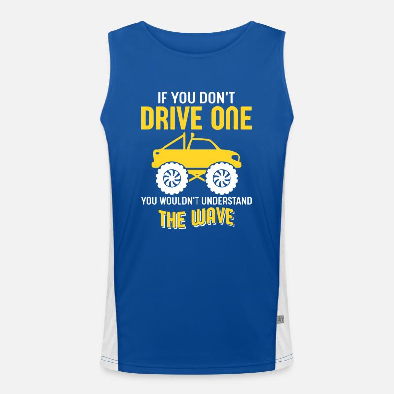 Off-road, 4x4, 4-wheel Men's Functional Contrast Tank Top 
