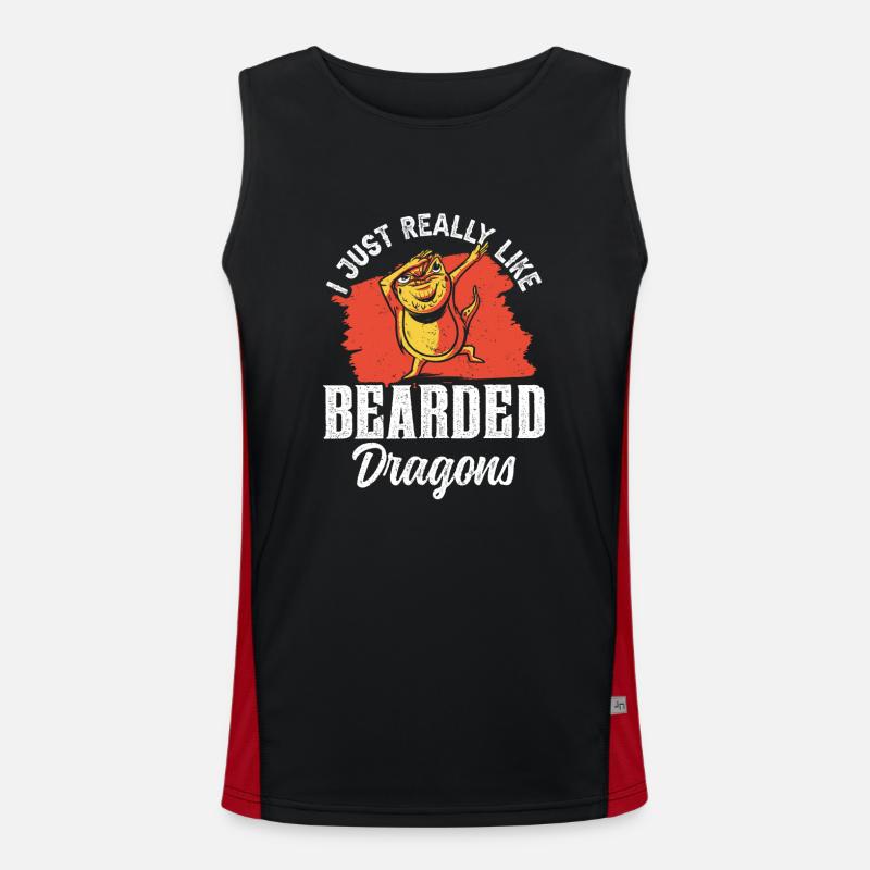 I just like bearded dragons very much Bearded Dragon Men's Functional Contrast Tank Top 