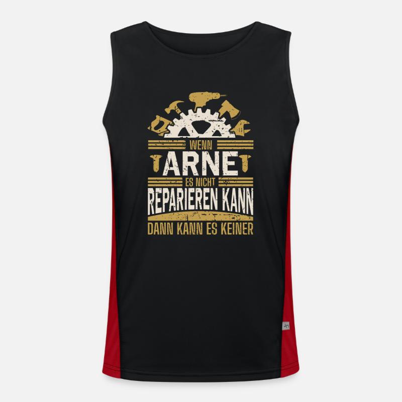 Arne Name Geschenk Geburtstag Funktionelles Kontrast-Tank Top für Männer 
