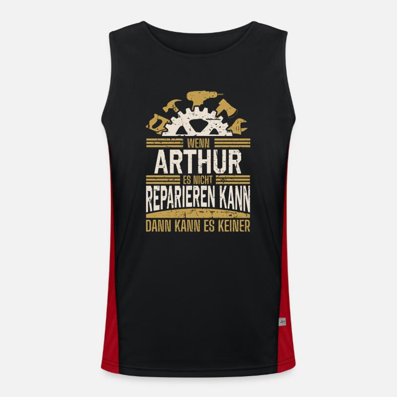 Arthur Name Geschenk Geburtstag Funktionelles Kontrast-Tank Top für Männer 