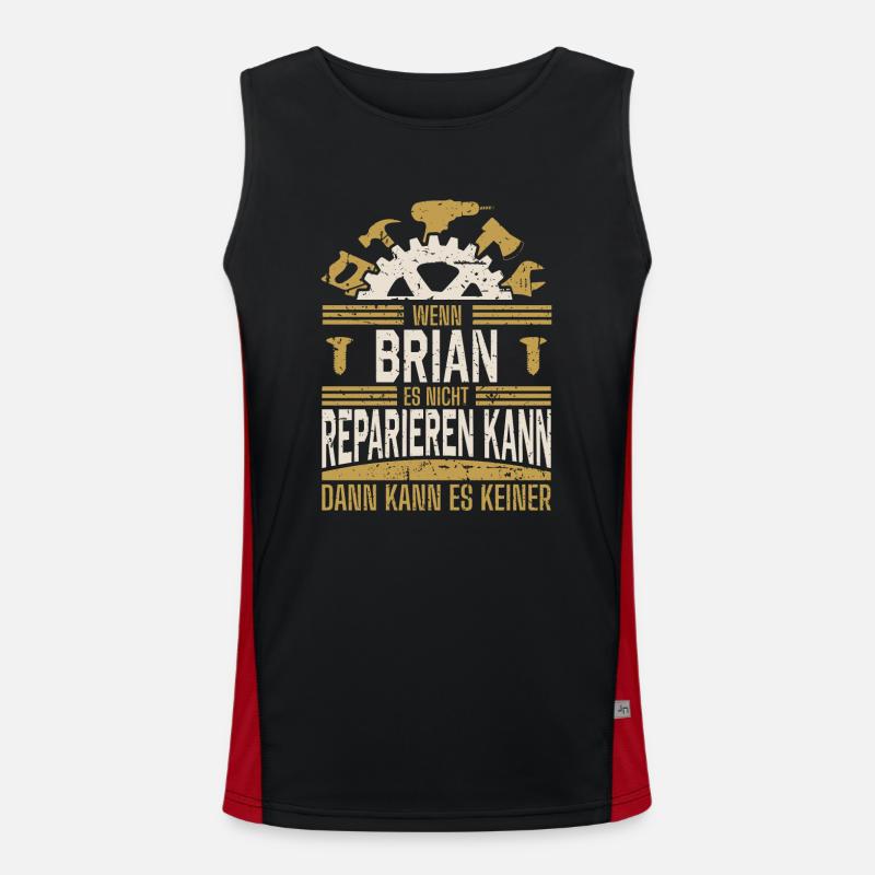 Brian Name Geschenk Geburtstag Funktionelles Kontrast-Tank Top für Männer 