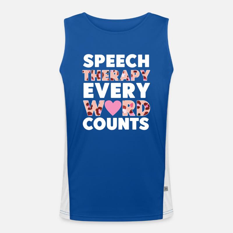 Speech Therapist Therapy Assistant Funktionelles Kontrast-Tank Top für Männer 