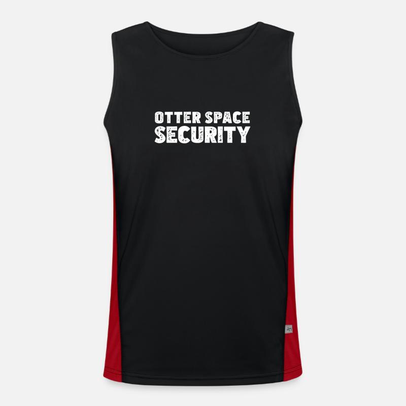 Awesome Otter Space Security A Space Otter Pun Men's Functional Contrast Tank Top 