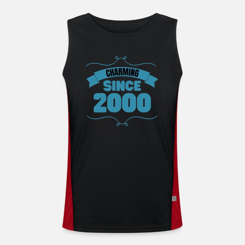 23. Geburtstags Party Geschenk Charmant seit 2000 Funktionelles Kontrast-Tank Top für Männer 