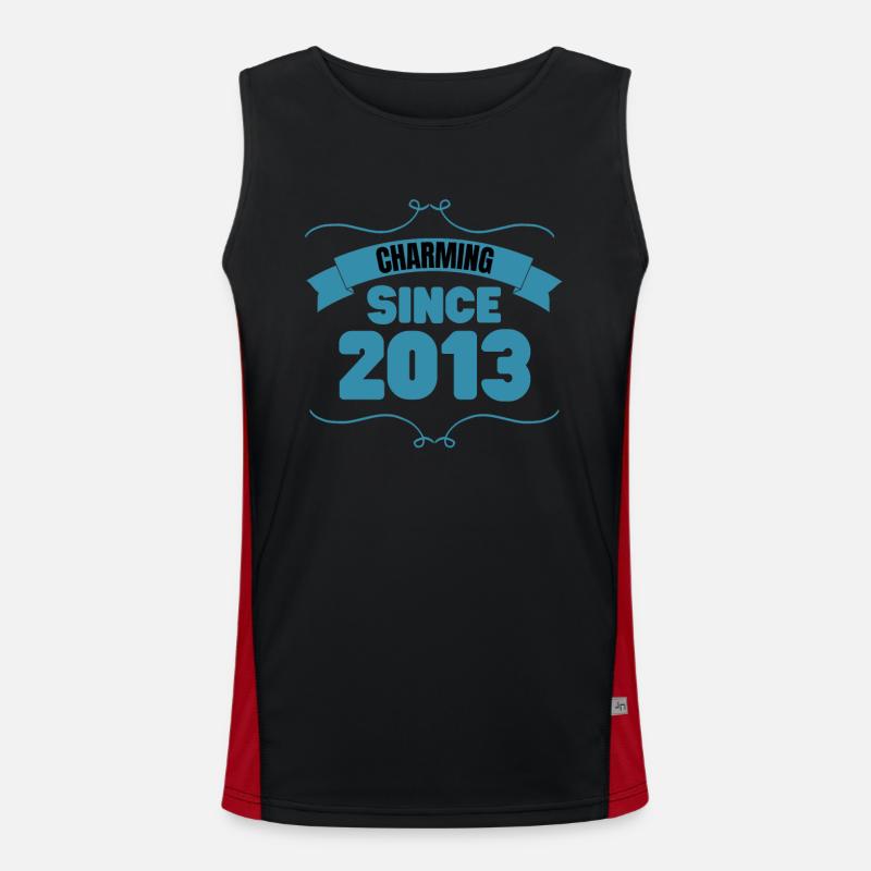 10. Geburtstags Party Geschenk Charmant seit 2013 Funktionelles Kontrast-Tank Top für Männer 