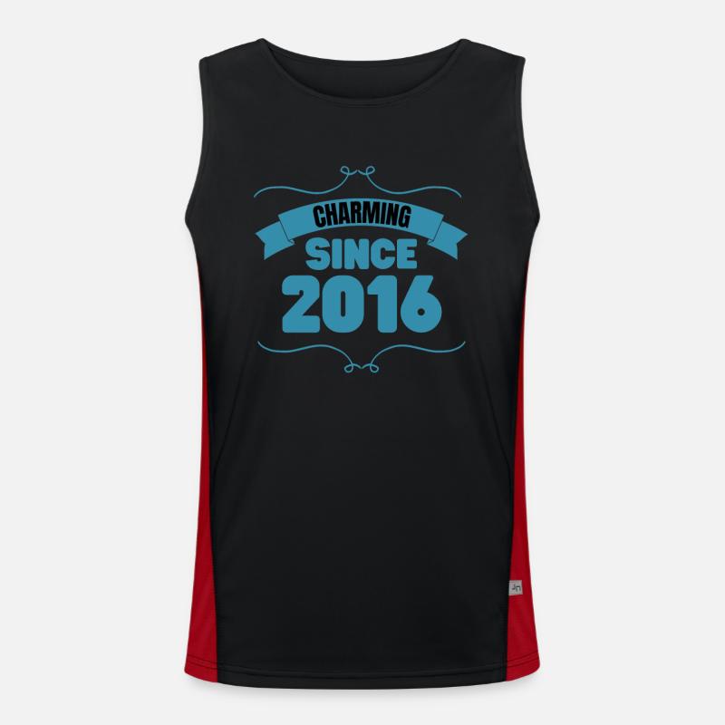 7. Geburtstags Party Geschenk Charmant seit 2016 Funktionelles Kontrast-Tank Top für Männer 