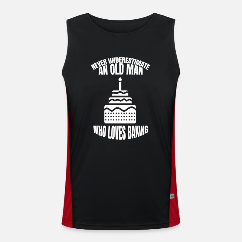 bakery baker pastry shop baking confectioner Men's Functional Contrast Tank Top 