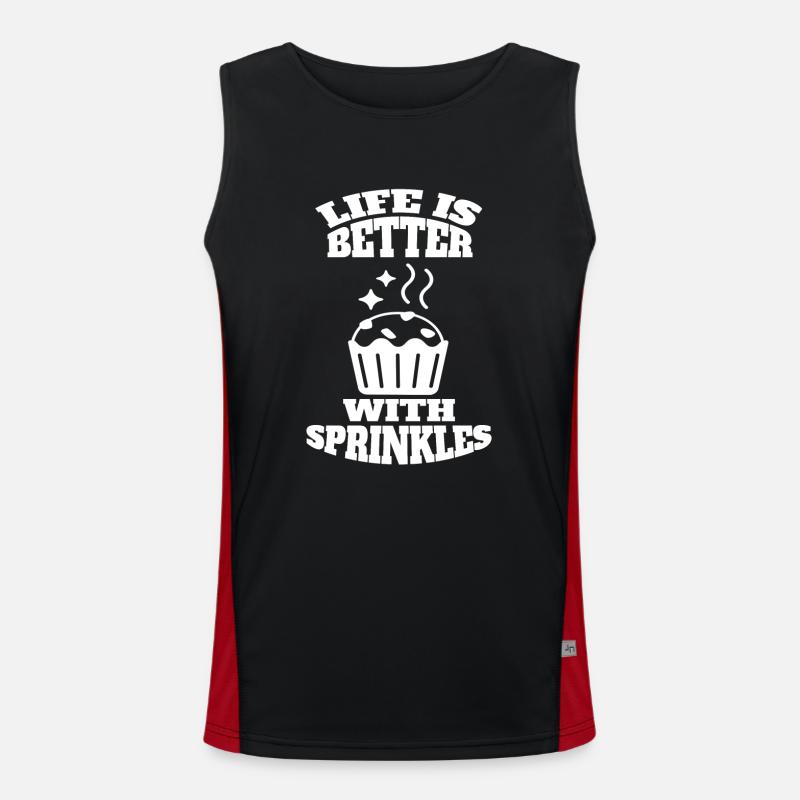 Bäcker Konditor Konditorei Backen Bäckerei Funktionelles Kontrast-Tank Top für Männer 