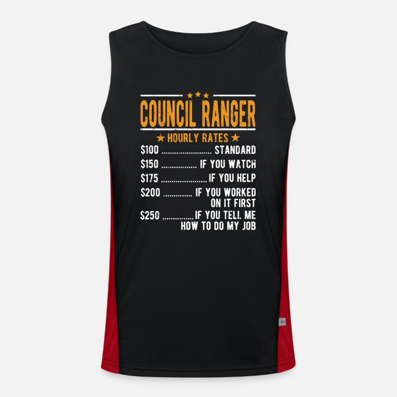 Council Ranger Hourly Wage Men's Functional Contrast Tank Top 