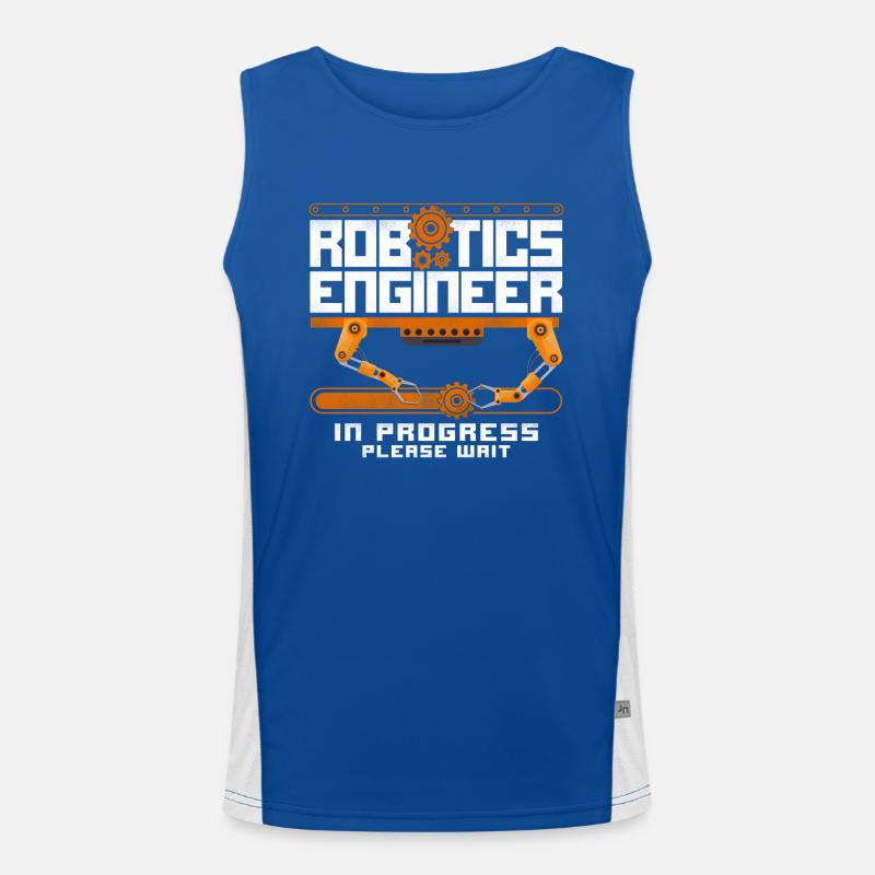 Robot Robotics Engineer Vintage Funktionelles Kontrast-Tank Top für Männer 