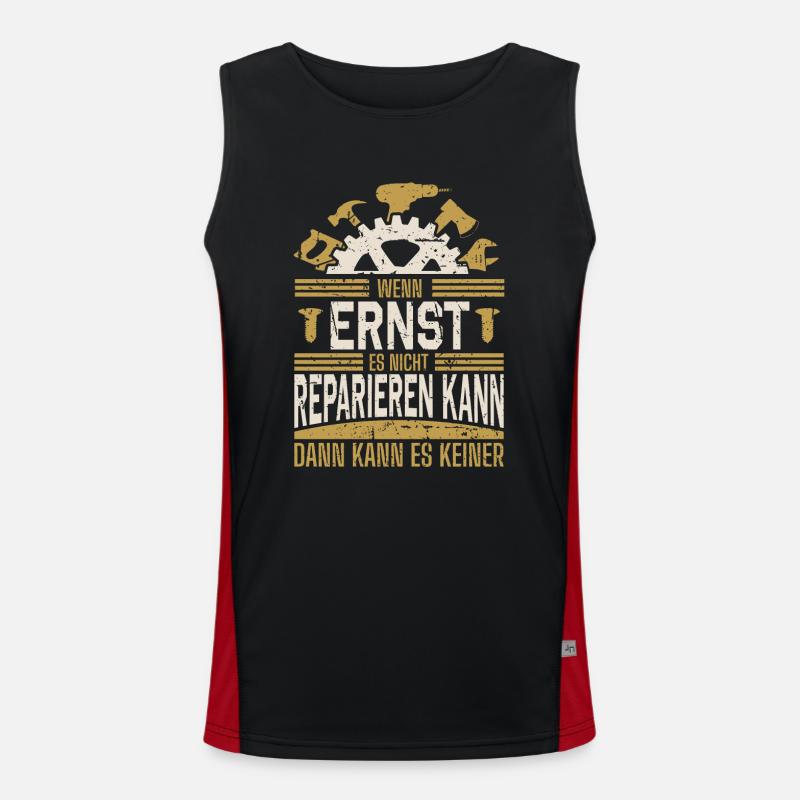 Ernst Name Geschenk Geburtstag Funktionelles Kontrast-Tank Top für Männer 