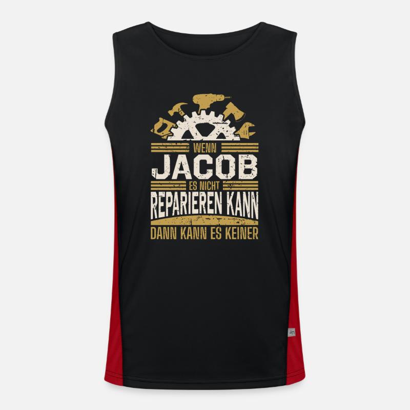 Jacob Name Geschenk Geburtstag Funktionelles Kontrast-Tank Top für Männer 